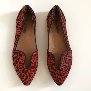 Gee WaWa Calf Hair Leopard Print Flats
